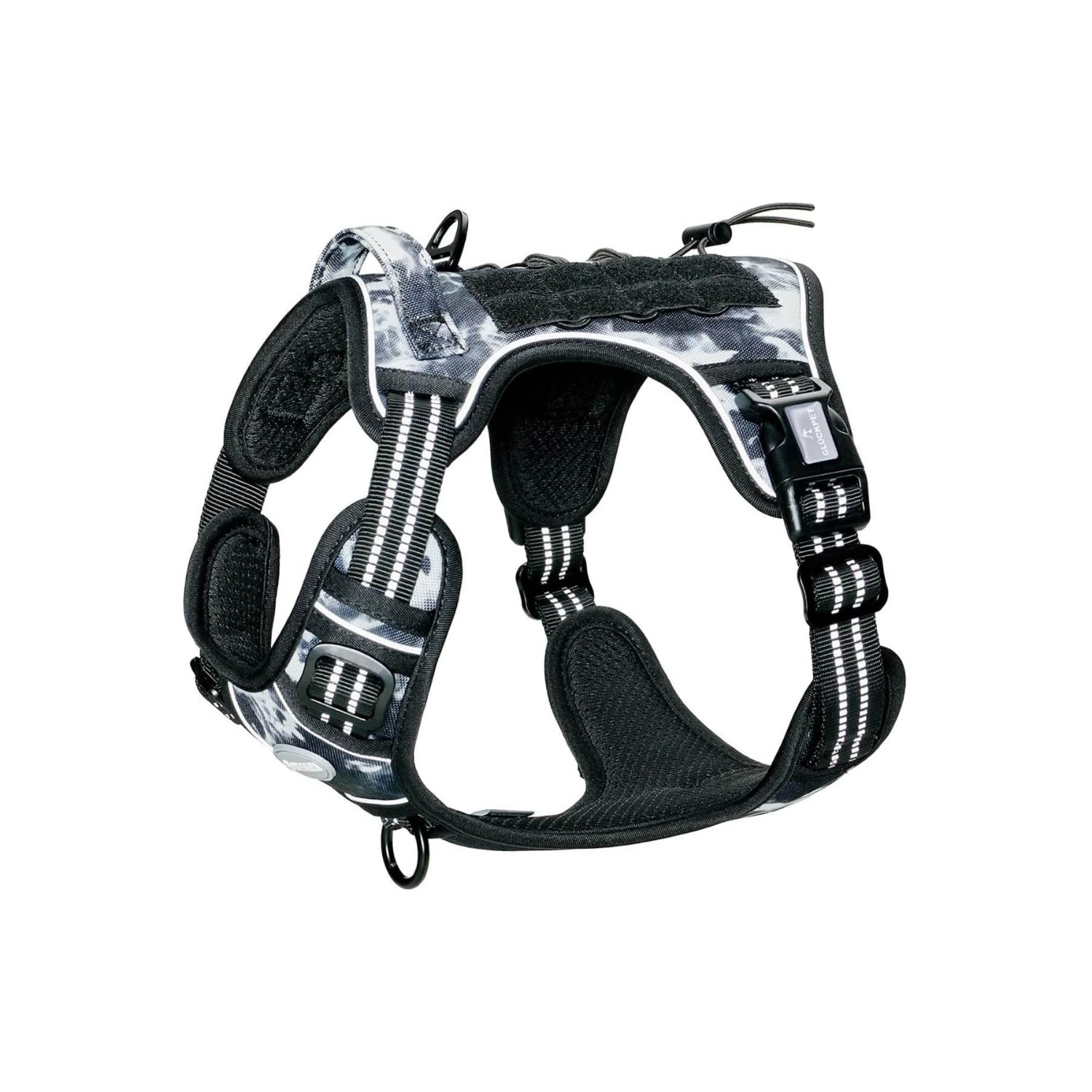 Arnés Táctico para Perros Medianos y Grandes Antitirones Reflectante Uso Profesional Talla S Glückpet Arneses para Perros 1